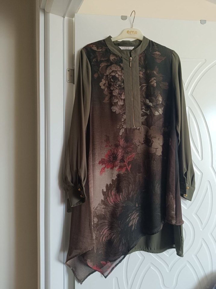 Kadın Uzun Kollu Bohem Desenli Tunik - Görsel 3