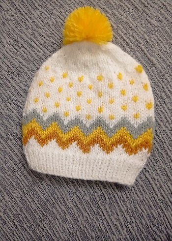 Renkli Ponponlu Örgü Çocuk Bere - Görsel 2