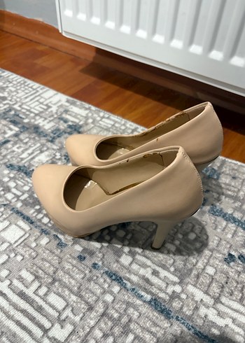 Bej Platform Topuklu Kadın Stiletto - Görsel 2