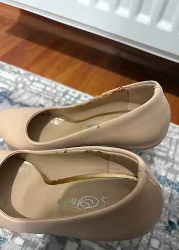 Bej Platform Topuklu Kadın Stiletto - Görsel 3