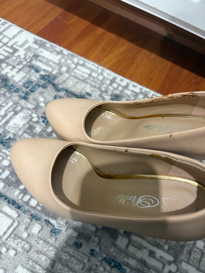 Bej Platform Topuklu Kadın Stiletto - Görsel 5