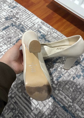 Beyaz Platform Topuklu Kadın Stiletto - Görsel 2