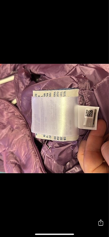4 Yaş Beden mor Renk Orijinal moncler ince mont