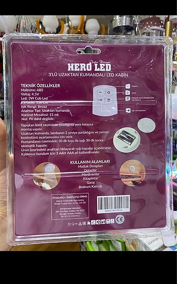 Ikea TEZGÂH ALTI -PİLLİ-KUMANDALI KABİN LED