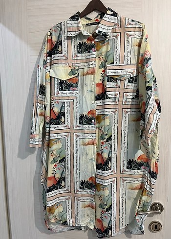 Uzun, Salaş Kesim, Çok Renkli Kadın Tunik - Görsel 4