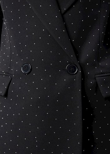 Siyah taşlı Kadın Blazer Ceket - Görsel 3