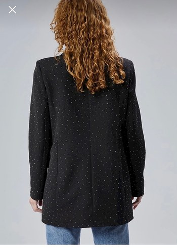 Siyah taşlı Kadın Blazer Ceket - Görsel 4