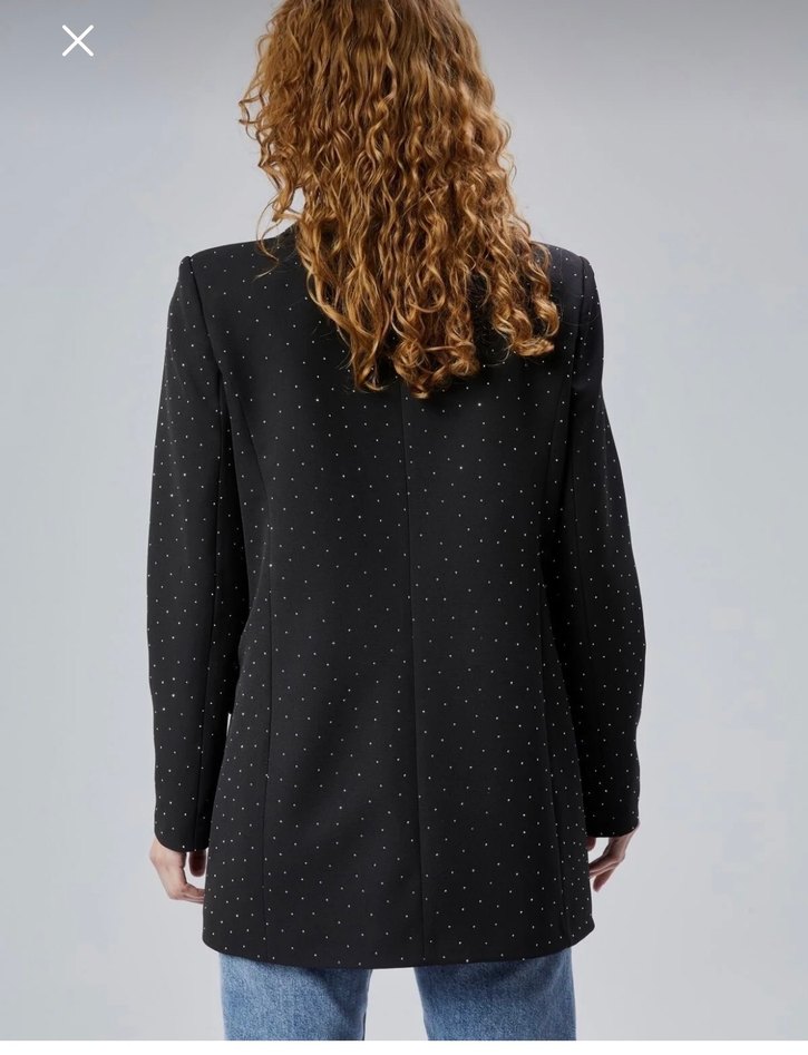 Siyah taşlı Kadın Blazer Ceket - Görsel 4