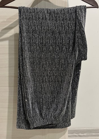 Gri Uzun Kollu Kadın taşlı Takım - Görsel 7