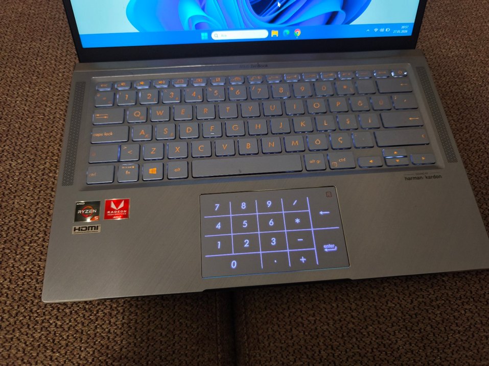 son fiyat ASUS ZENBOOK RYZEN5 IŞIKLI KLAVYE TERTEMİZ - Görsel 2
