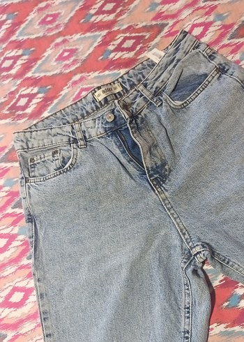 30 Beden Gri Tie-Dye Kadın Denim Pantolon