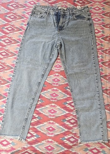Gri Tie-Dye Kadın Denim Pantolon