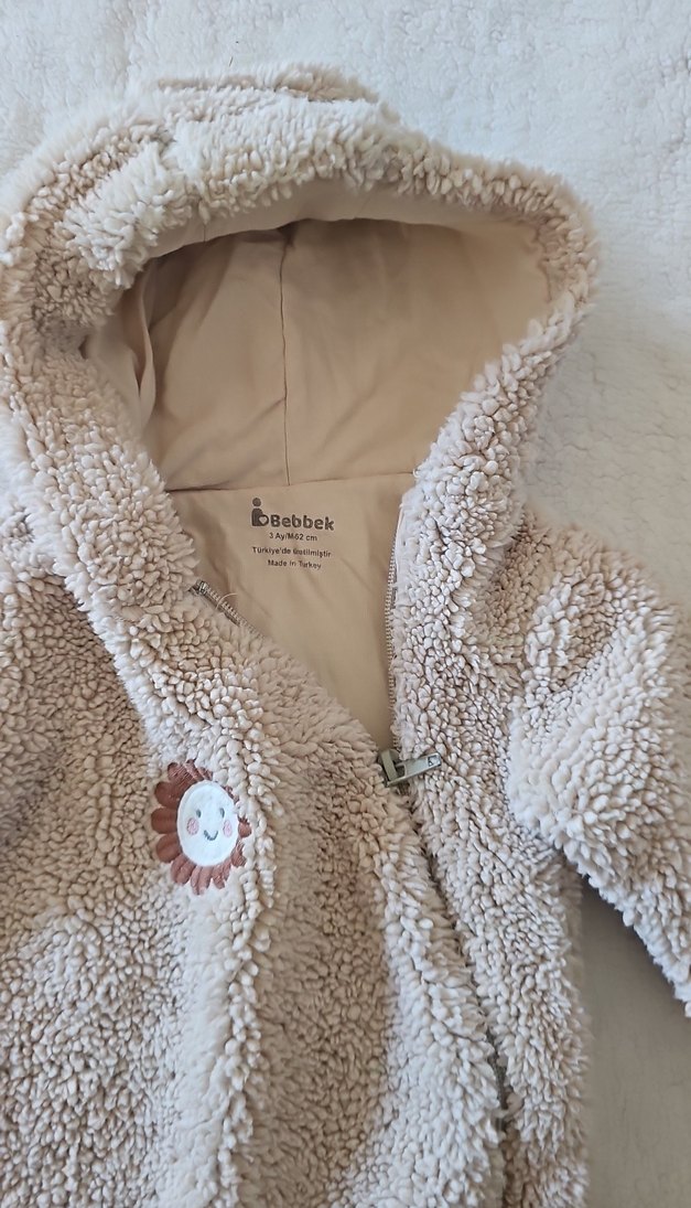 Kahverengi Peluş Bebek Tulumu - Görsel 2