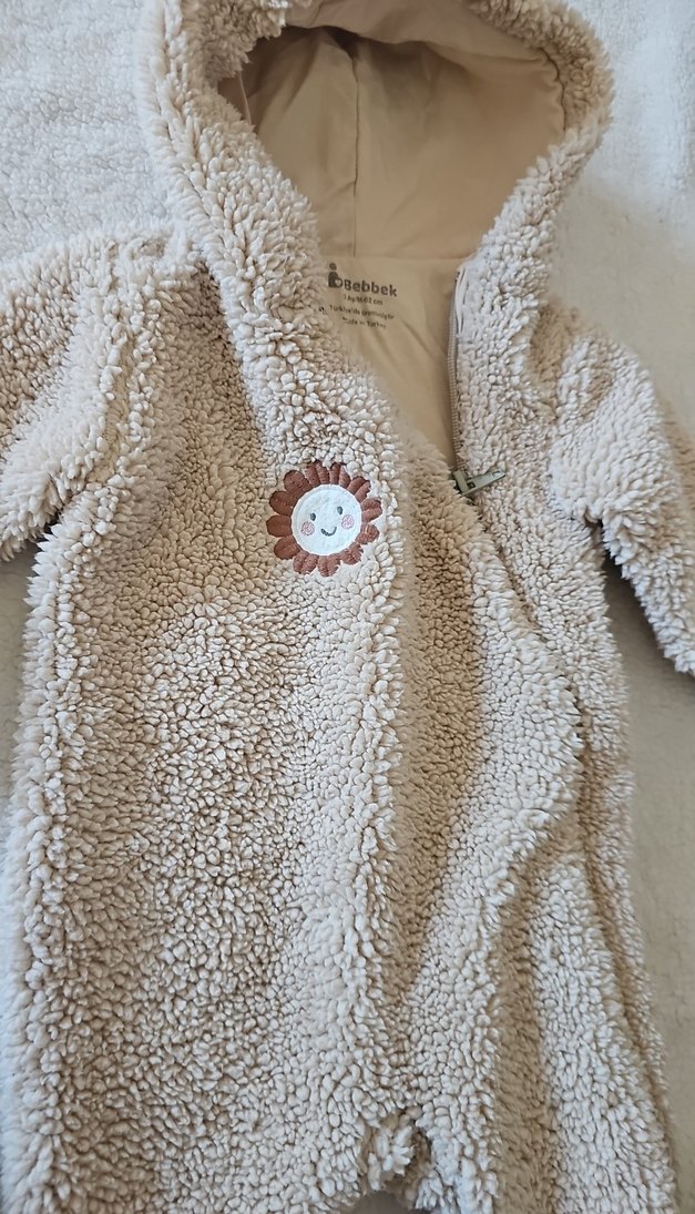 Kahverengi Peluş Bebek Tulumu - Görsel 3