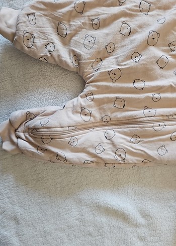 Düğmeli Bej Bebek Tulum - Görsel 5