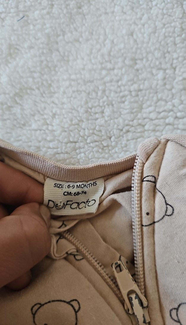 Düğmeli Bej Bebek Tulum - Görsel 3