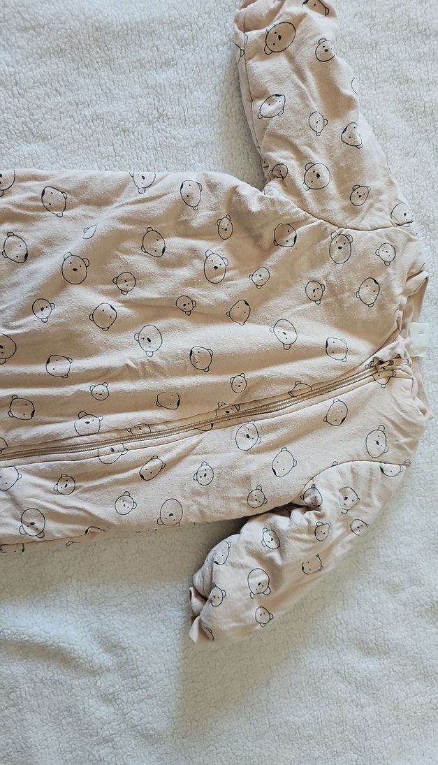 Düğmeli Bej Bebek Tulum - Görsel 4