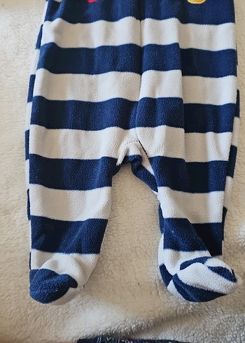 Renkli Dino Baskılı Mavi Bebek Tulum - Görsel 5