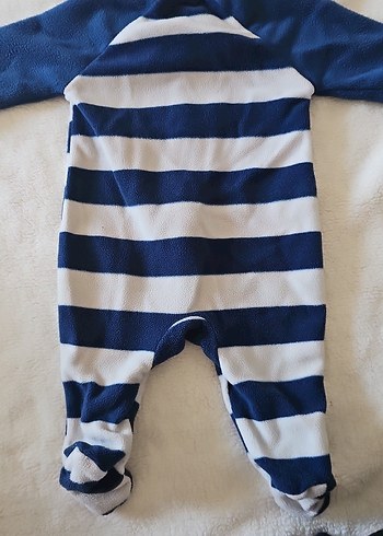 Renkli Dino Baskılı Mavi Bebek Tulum - Görsel 6