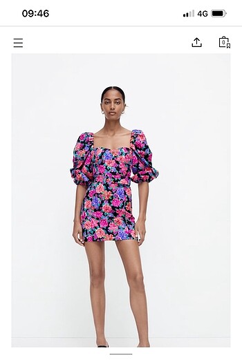 Zara elbise çiçekli
