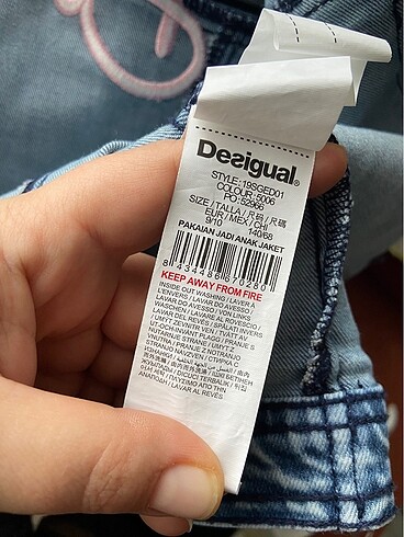 9 Yaş Beden çeşitli Renk Desigual Kız Çocuk Jean Mont