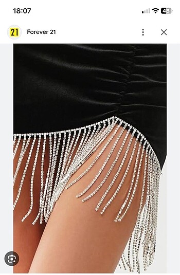Forever 21 Forever 21 Kadın Kadife Etek