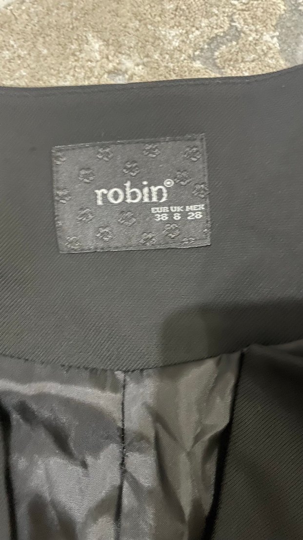 Siyah gold detay Düğmeli Midi Kesim Blazer - Görsel 2