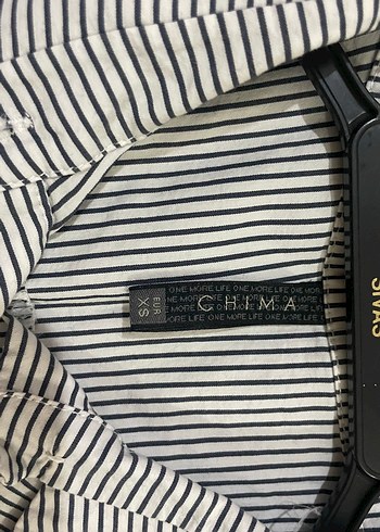 Gri Zebra Desenli Kısa Kollu Kadın Gömlek - Görsel 2