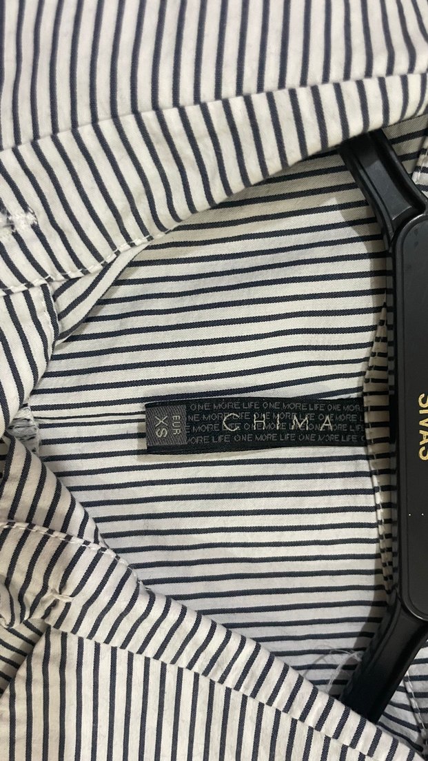 Gri Zebra Desenli Kısa Kollu Kadın Gömlek - Görsel 2