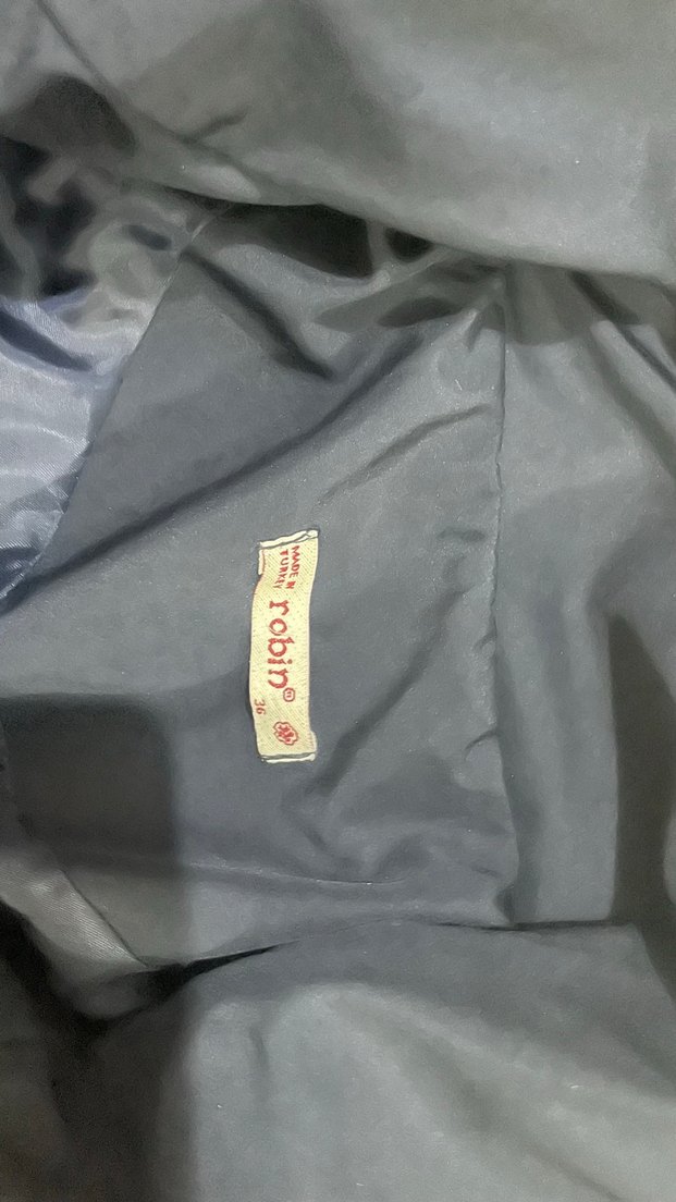 Düğmeli Lacivert Uzun Kadın Ceket - Görsel 2