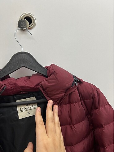 Bordo Şişme Mont - Görsel 5