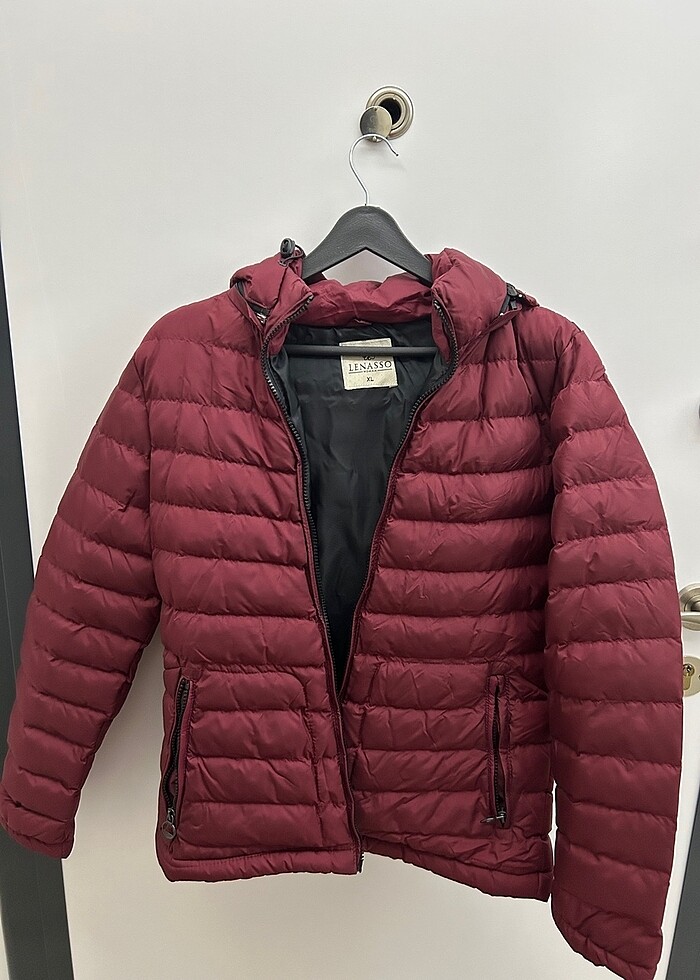 Bordo Şişme Mont - Görsel 3