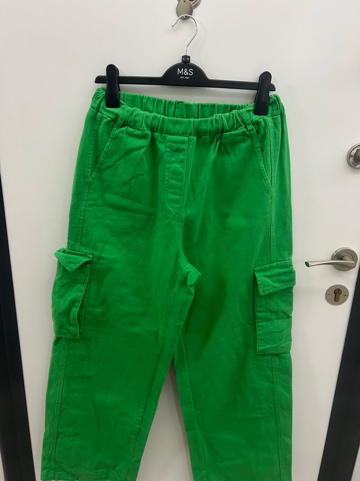 June 
Yeşil Bol Kesim Kargo Pantolon - Görsel 2