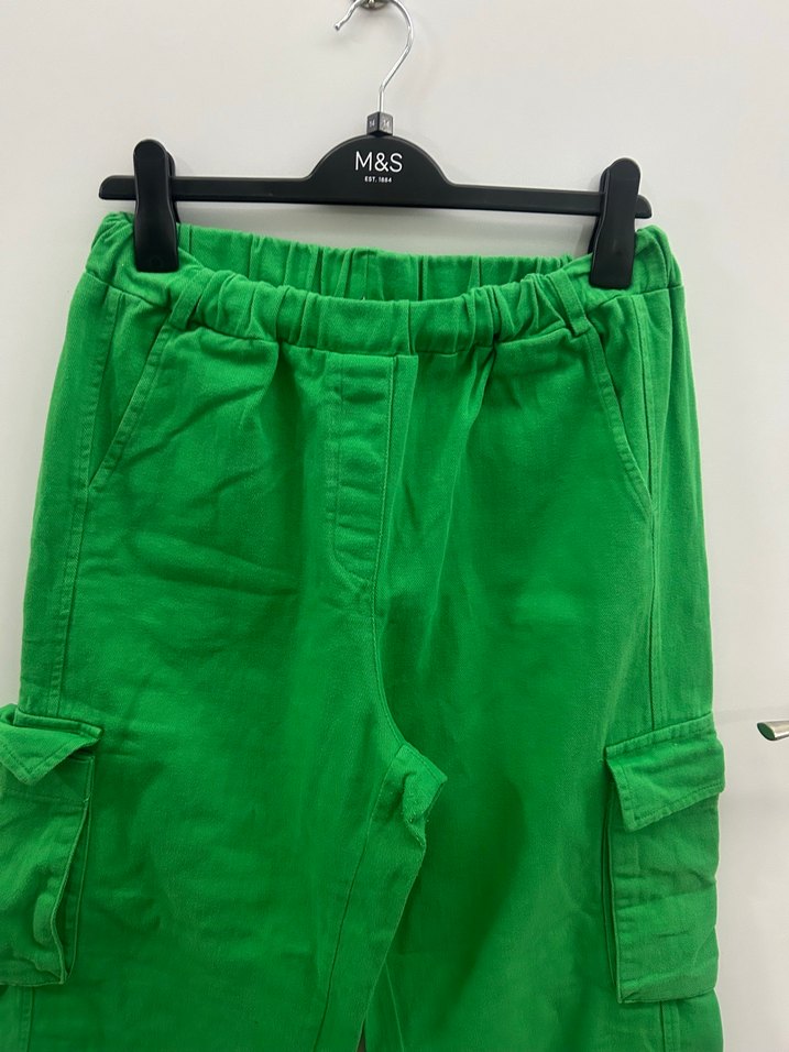 June 
Yeşil Bol Kesim Kargo Pantolon - Görsel 4