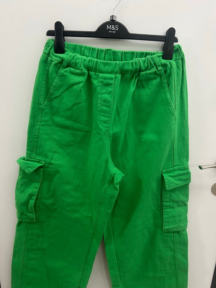 June 
Yeşil Bol Kesim Kargo Pantolon - Görsel 3