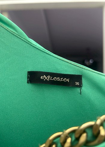 Yeşil Drapeli Uzun Abiye Elbise - Görsel 7