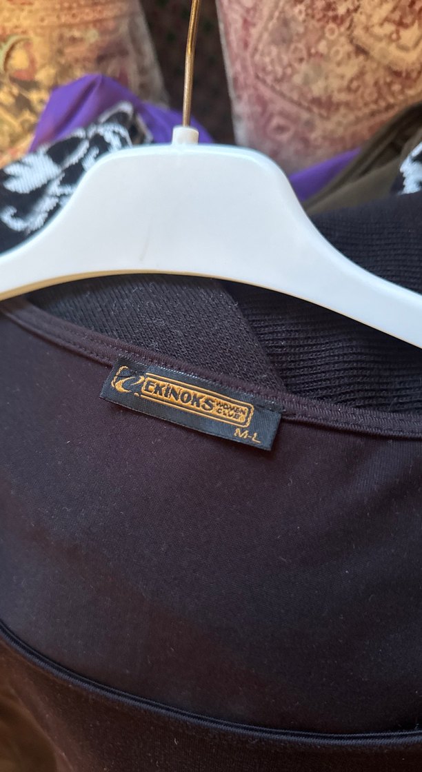 Siyah Deri Kemerli Uzun Kollu Bluz - Görsel 5