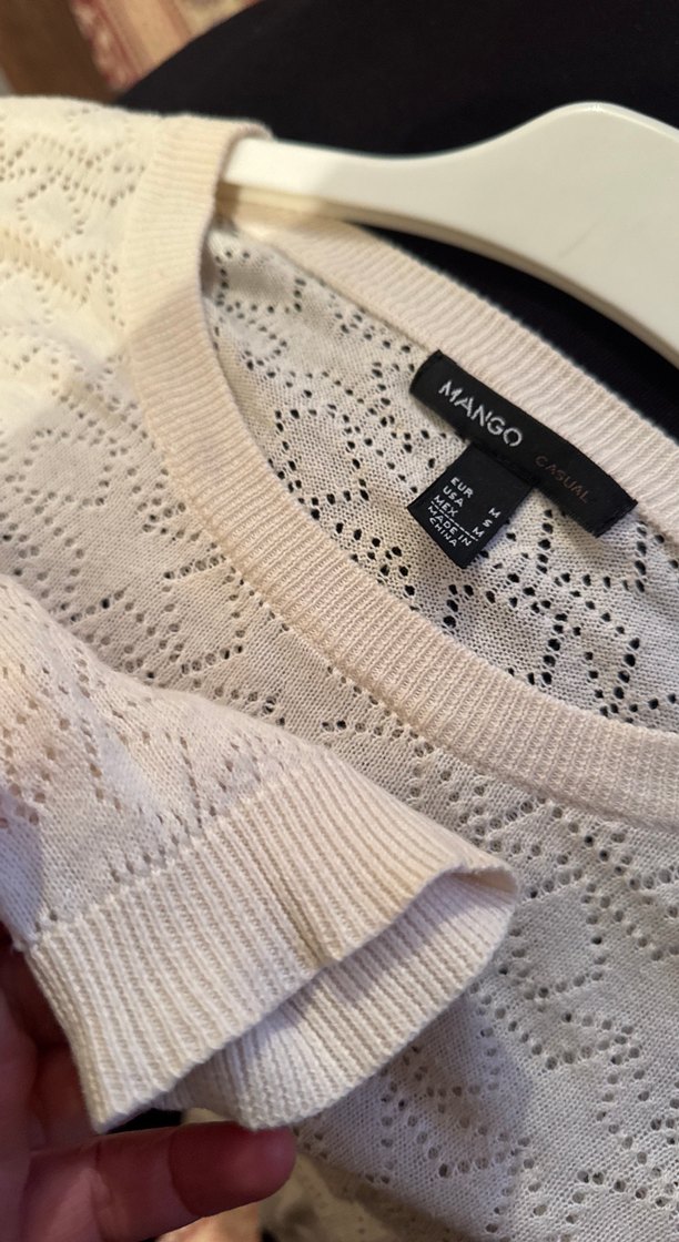 Bej Örgü Kadın Uzun Kollu Triko - Görsel 4