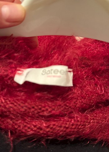 Bordo Örgü Kadın Hırka - Görsel 5