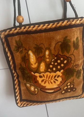 Bohem İşlemeli Kahverengi Süet Kadın Çanta - Görsel 4