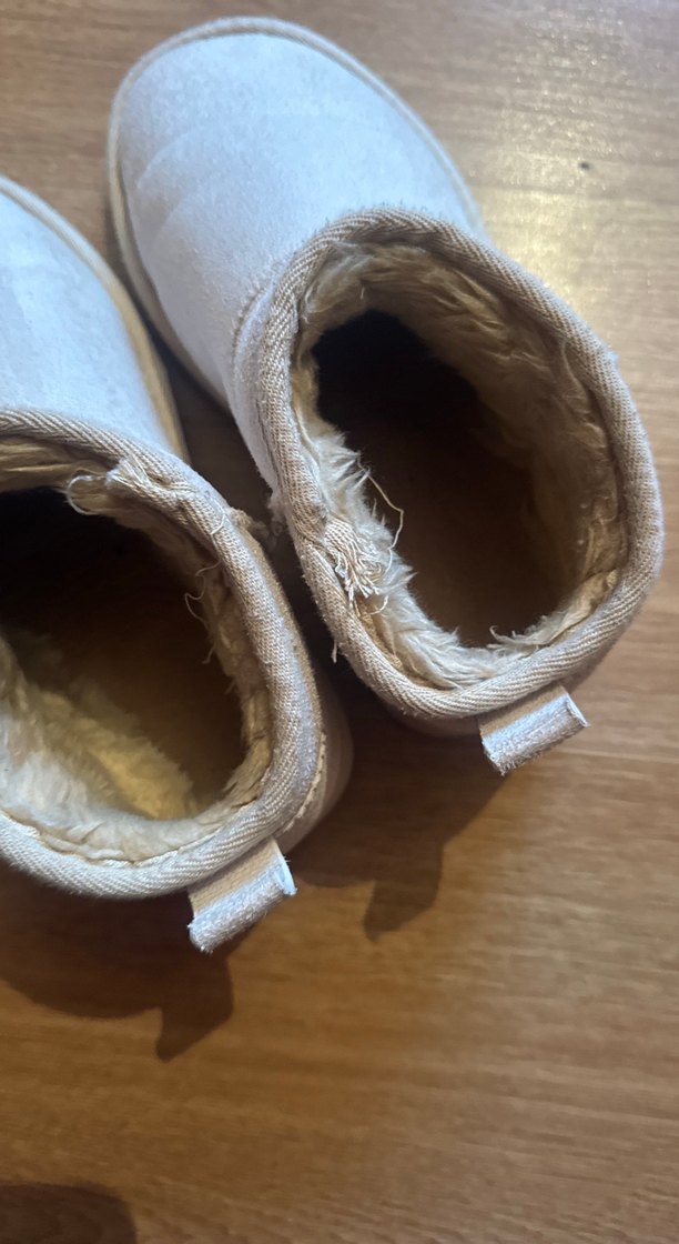 Bej Süet Kürklü Kadın Dolgu Topuk Bot - Görsel 2