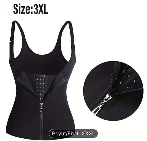 3xl fermuarlı korse