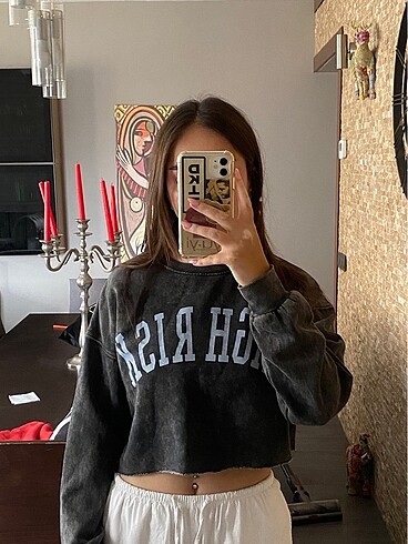 pull&bear crop sweatshirt