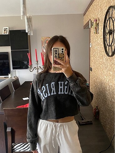 Pull and Bear pull&bear crop sweatshirt