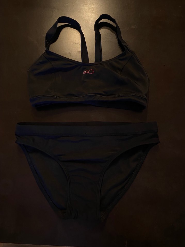 Siyah İnce Askılı Spor Bikini - Görsel 3