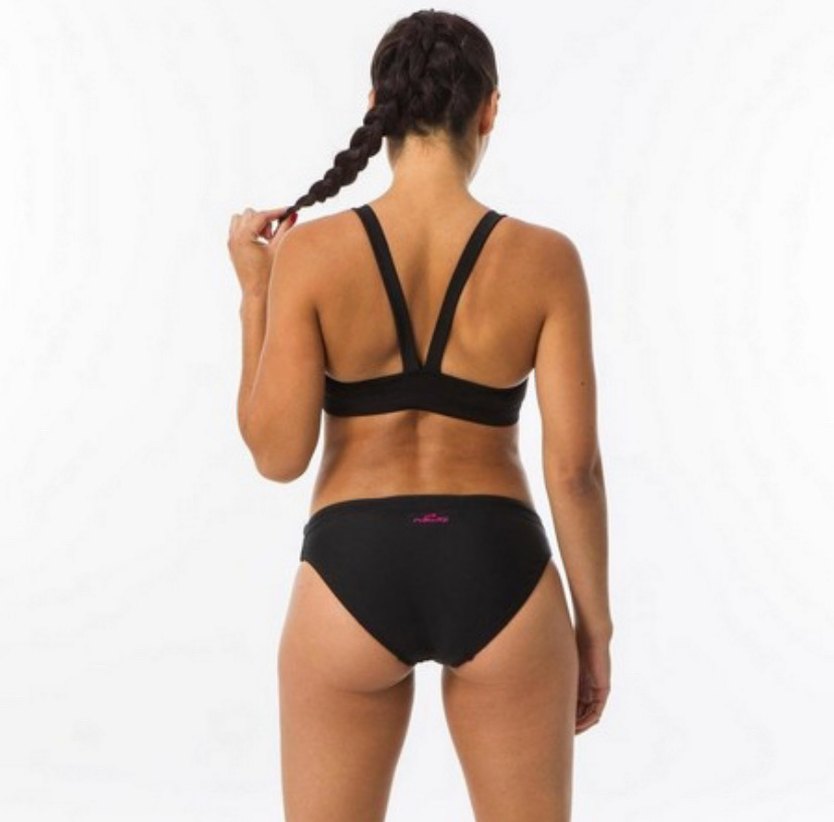 Siyah İnce Askılı Spor Bikini - Görsel 2