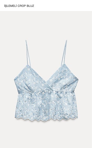 Zara İşlemeli Bluz