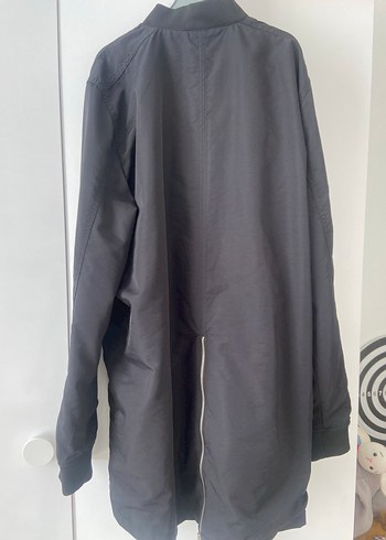 Düğmeli Siyah Midi Kadın Ceket - Görsel 3