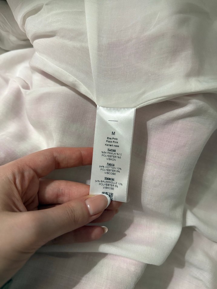 Pembe Ekose Desenli Kadın Blazer Ceket - Görsel 4