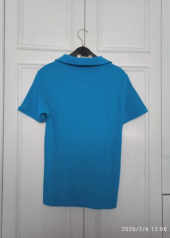 Erkek Turkuaz Polo Yaka Tişört - Görsel 2